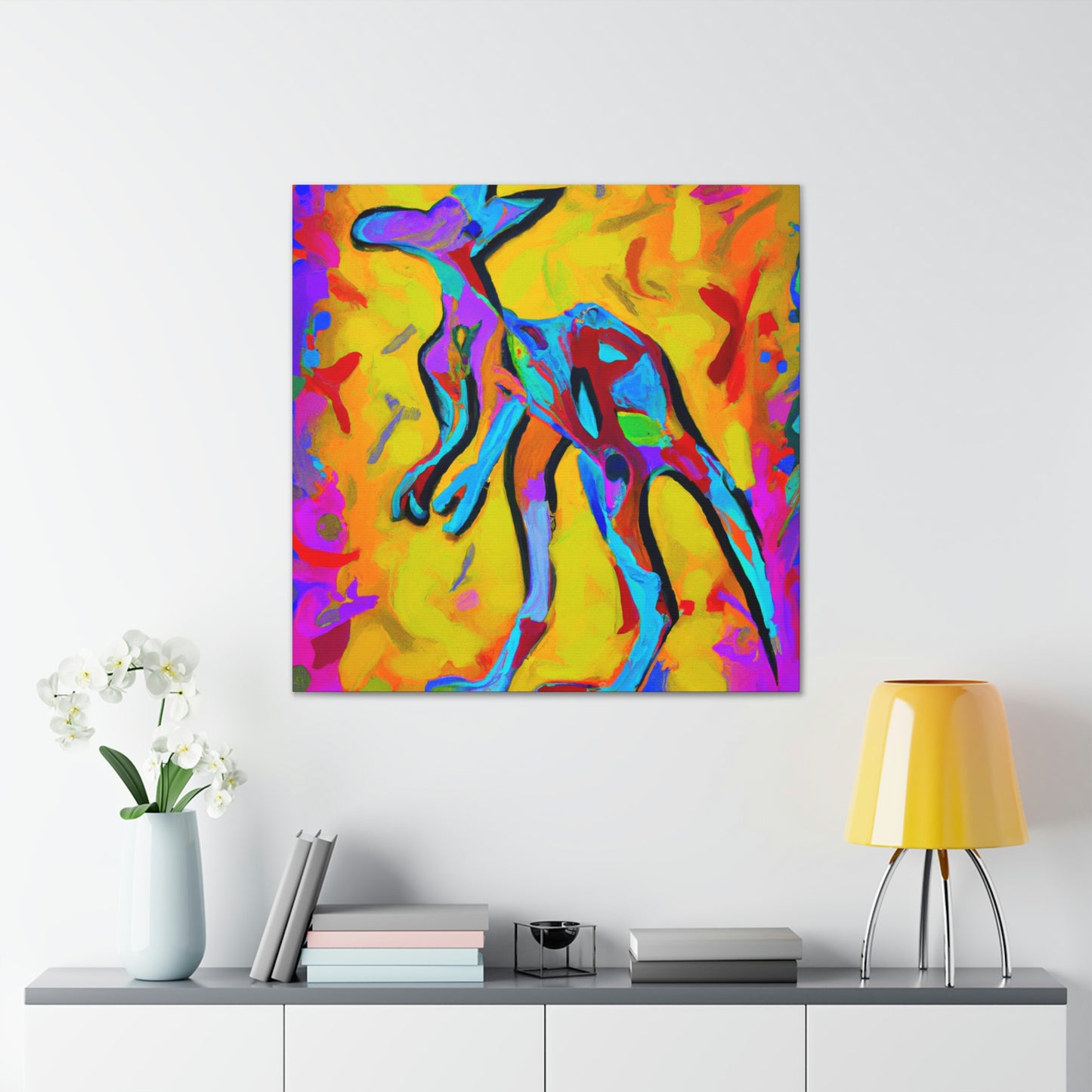 Kangaroo's Expressionist Dance - Canvas