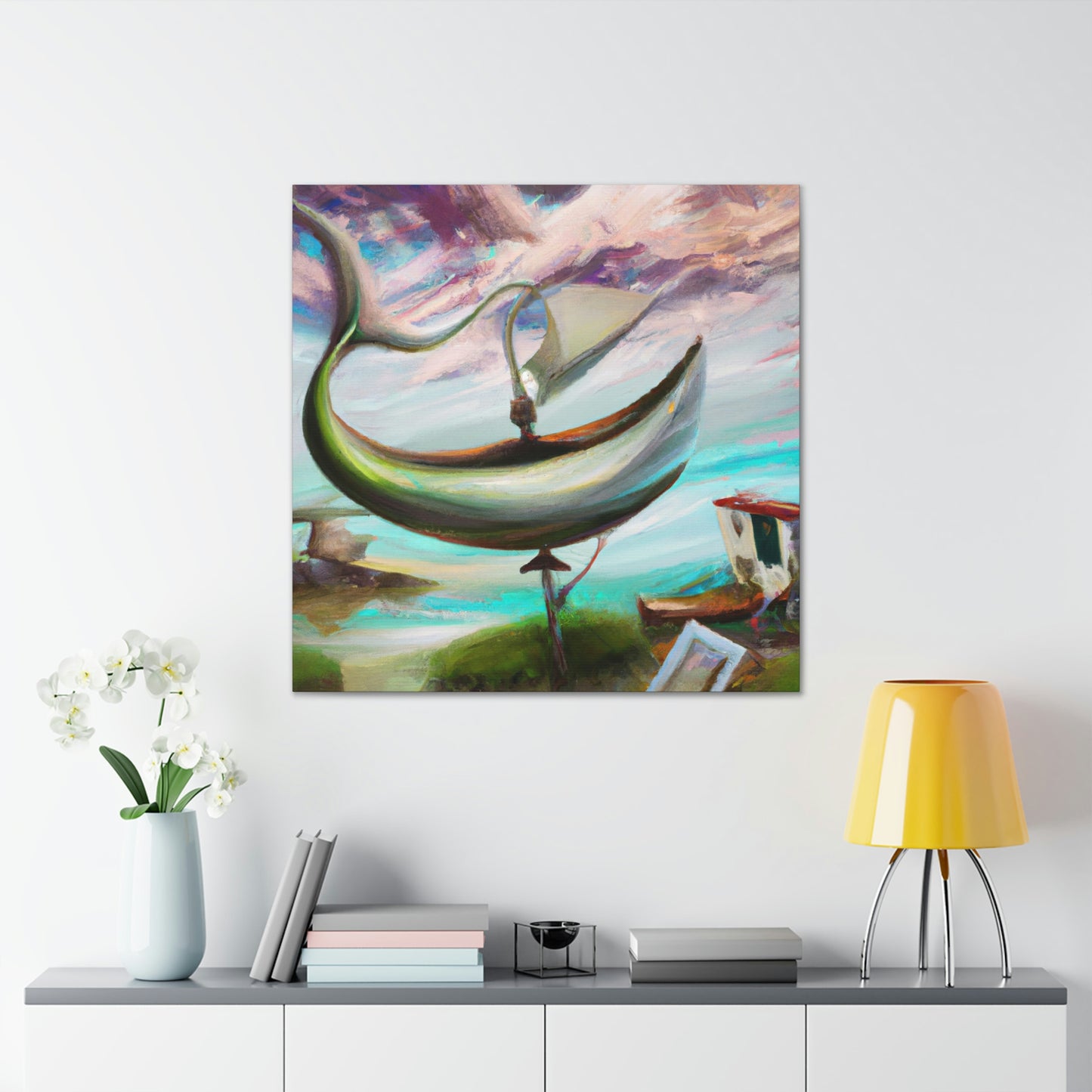 Fishing Boat Surrealism - Canvas