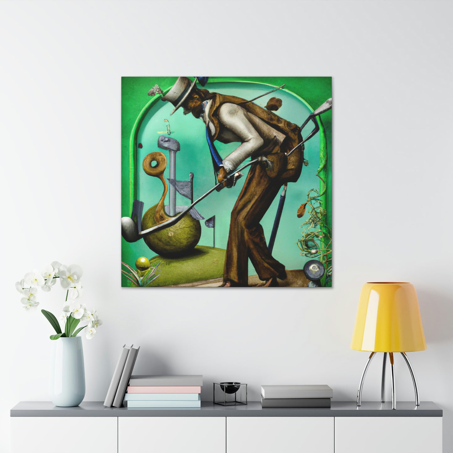 Golf in Victorian Age - Canvas