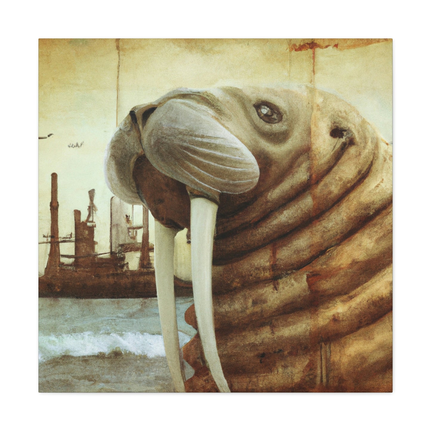 Walrus of Steampunk Era - Canvas