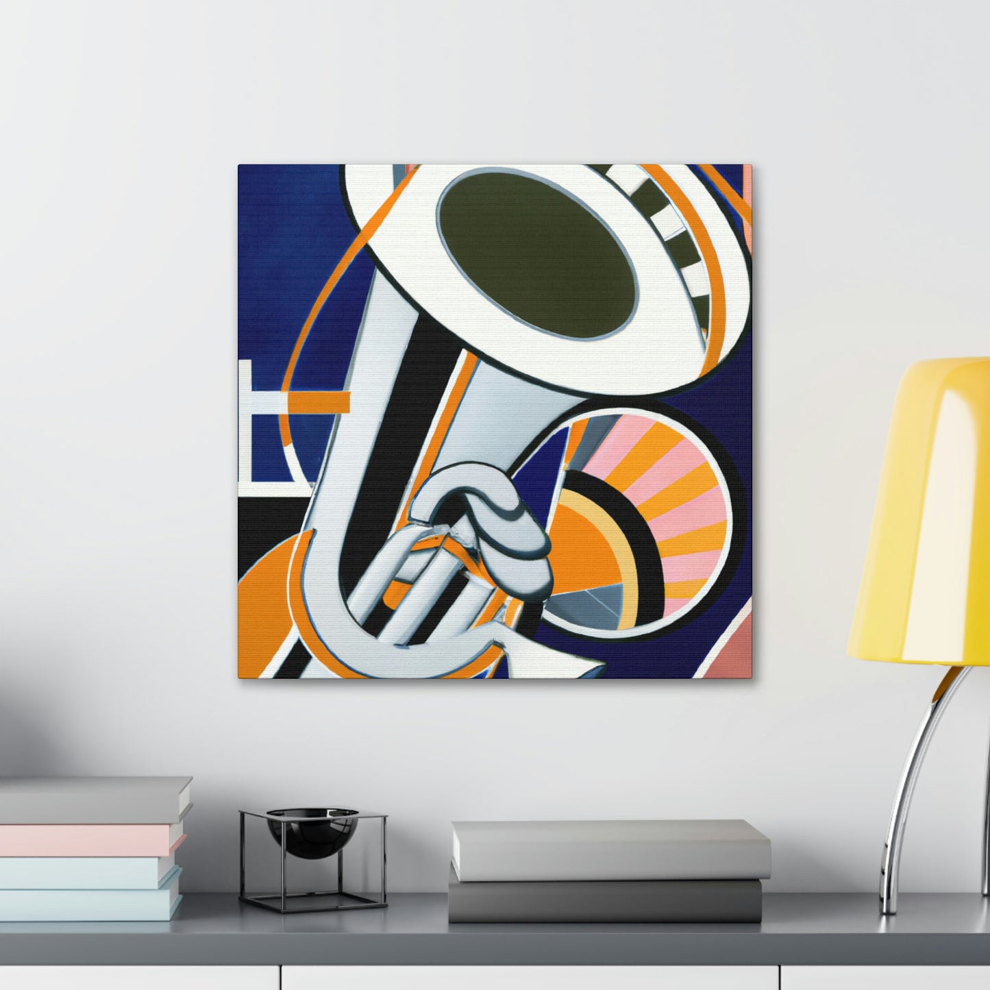 Rising Art Deco Trumpet - Canvas