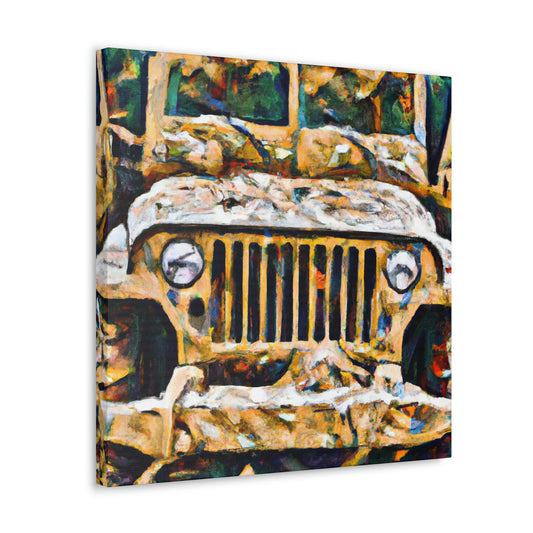 Jeep in Abstract Reality - Canvas