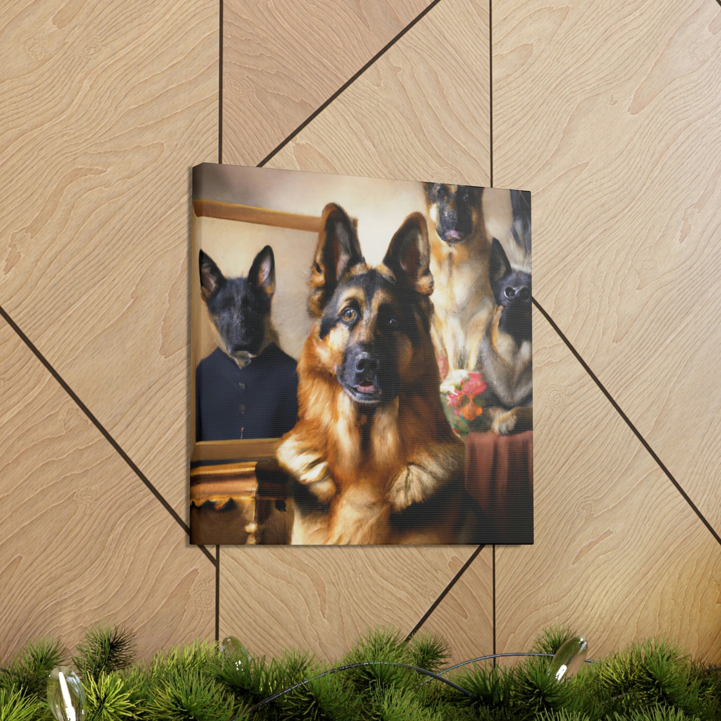 "German Shepherd Reflection" - Canvas