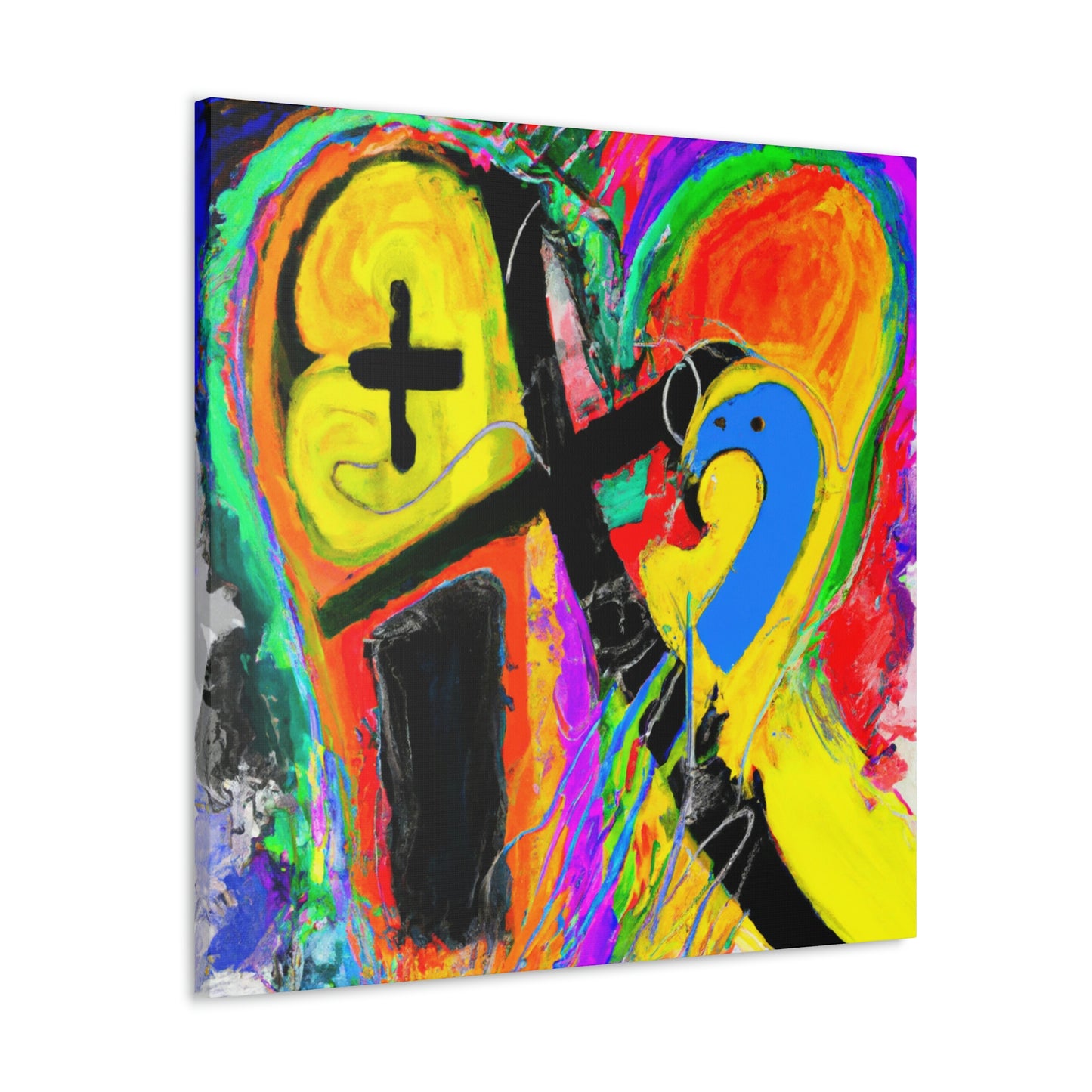 Love's Rainbow Embrace - Canvas