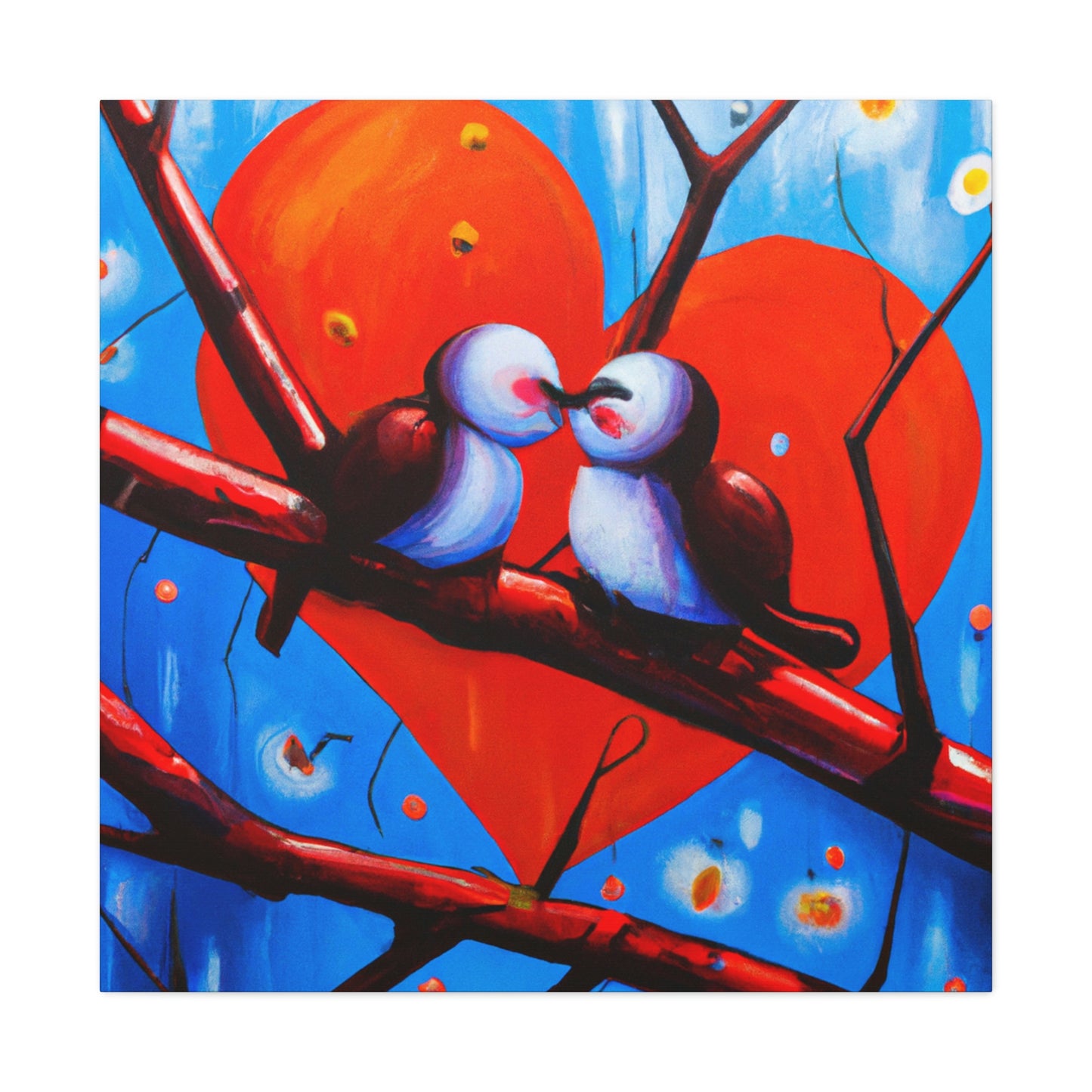 Love Birds in Bloom - Canvas