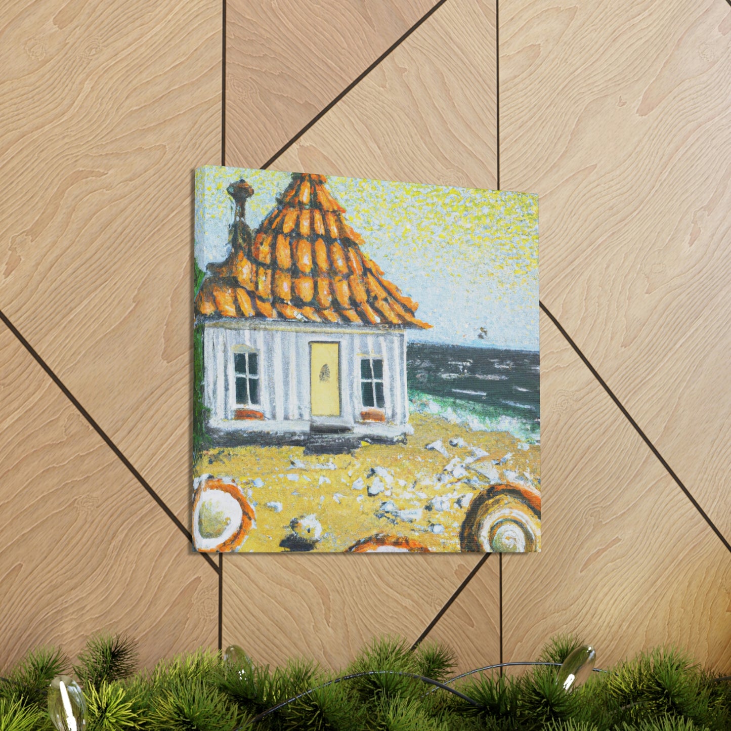 "Beach Hut in Baroque" - Canvas