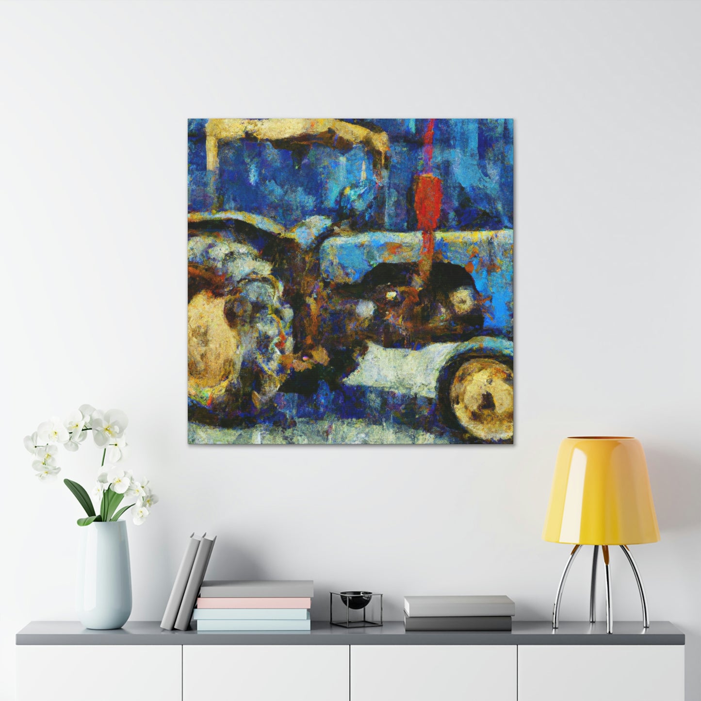 "Tractor Abstraction Expressionism" - Canvas