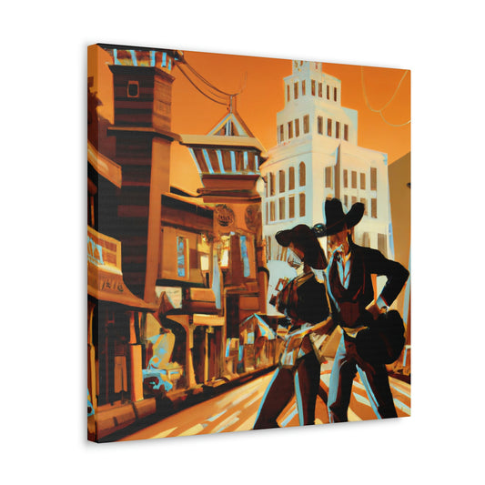 "Old West Glitz City" - Canvas