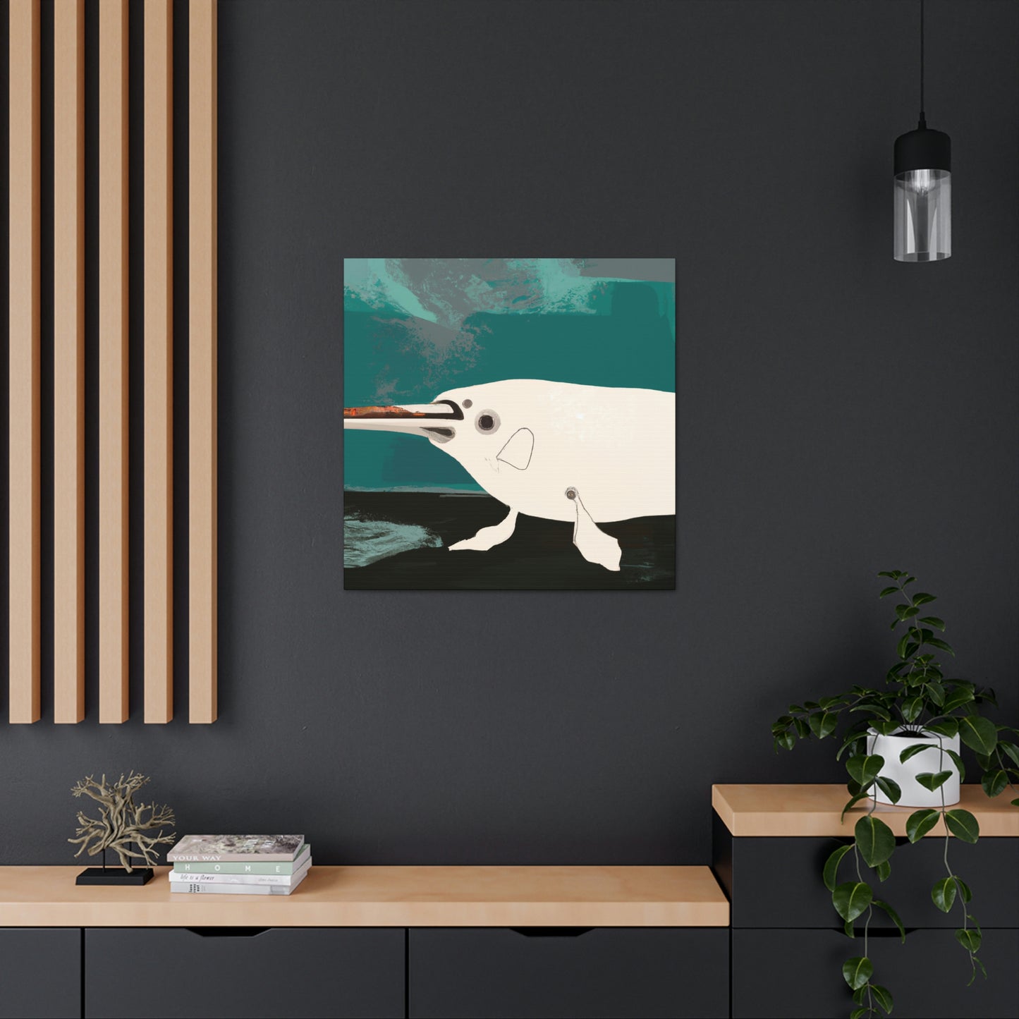 "Narwhal Dreaming Blue" - Canvas