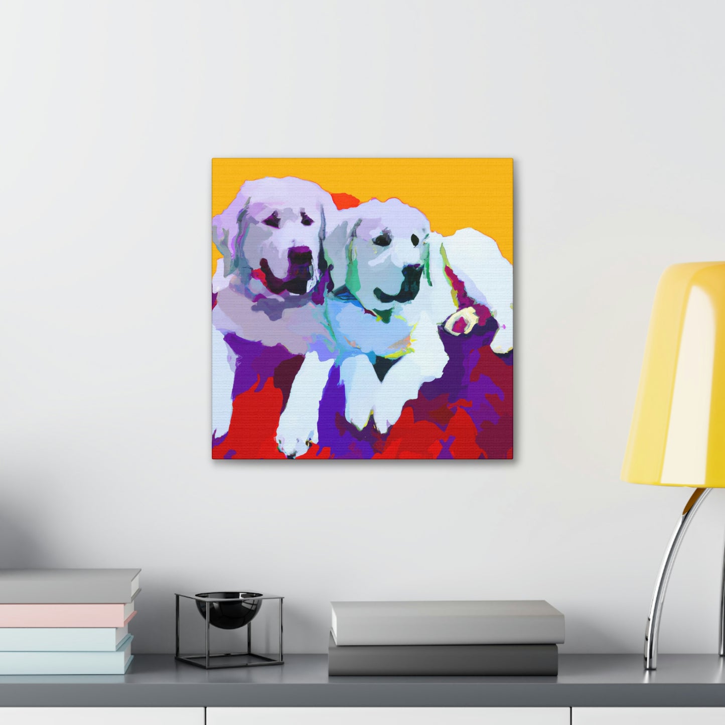 "Great Pyrenees Snowscape" - Canvas