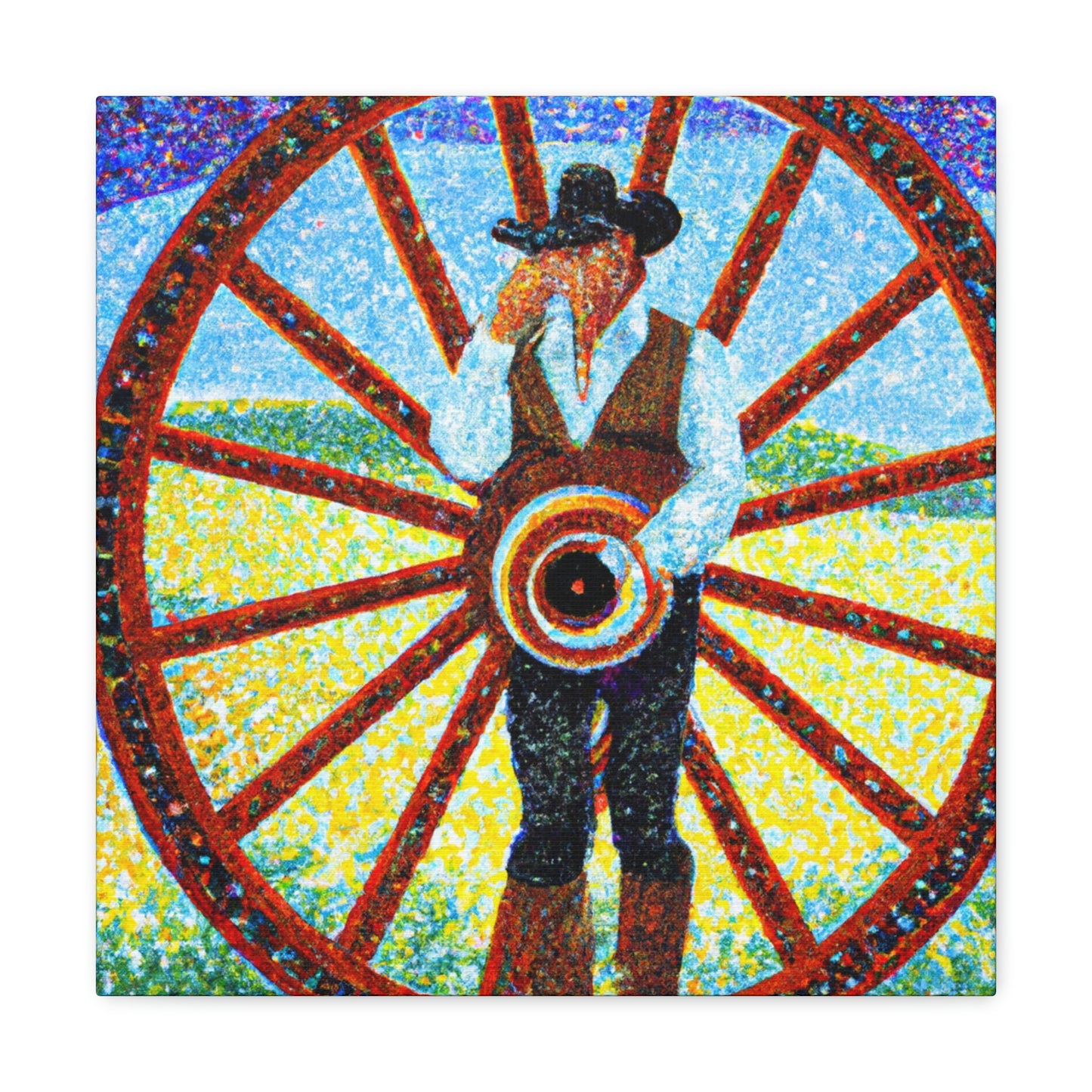 "Wheel of Time Pointillism" - Canvas