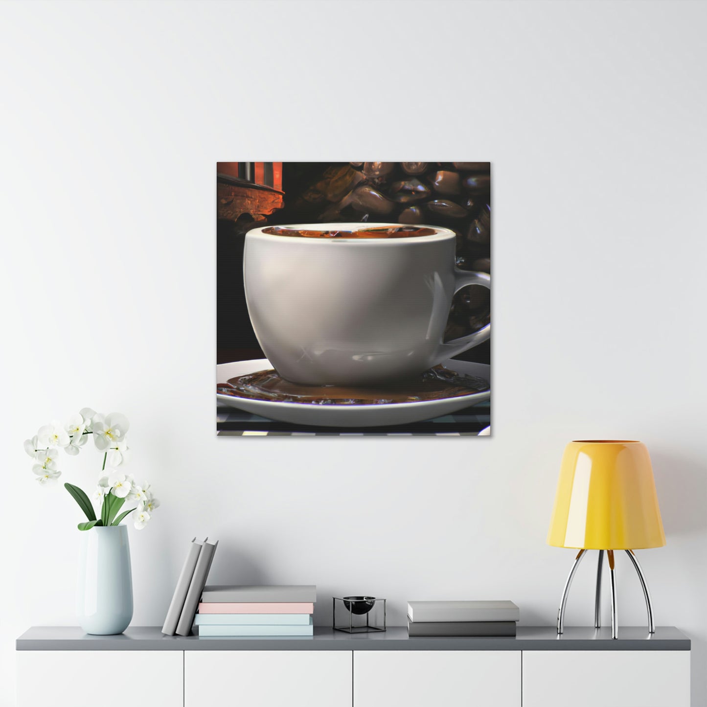 "Coffee Reflection Realism" - Canvas