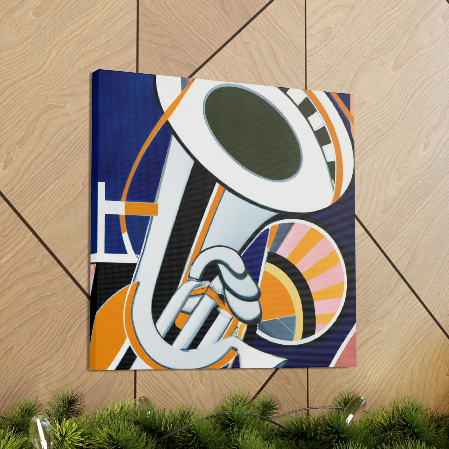 Rising Art Deco Trumpet - Canvas