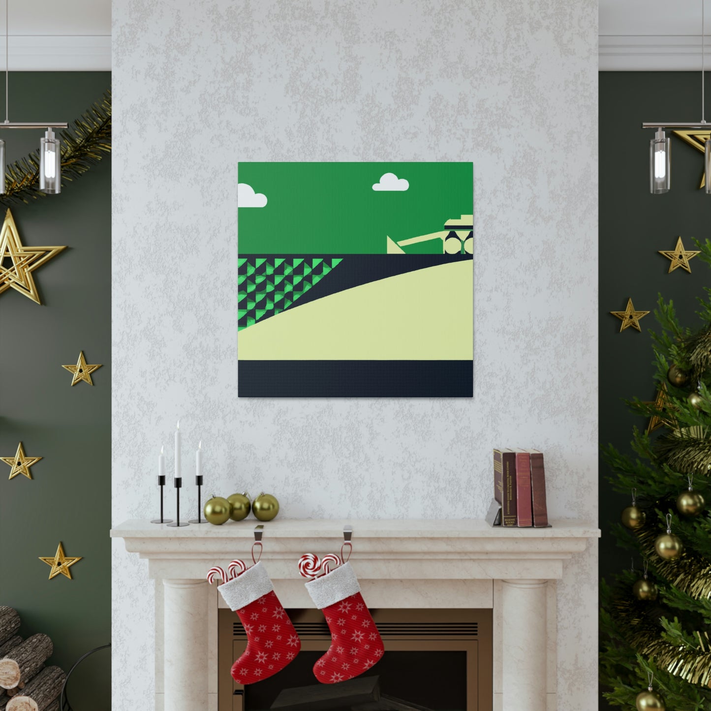 "Combine Harvester Minimalism" - Canvas