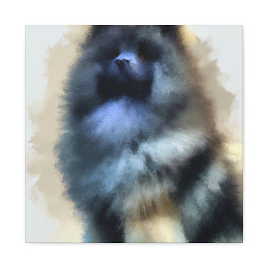 "Keeshond's Iconic Simplicity" - Canvas