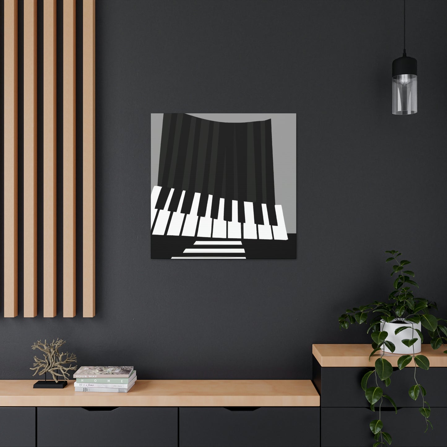 "Piano Reflection Silence" - Canvas