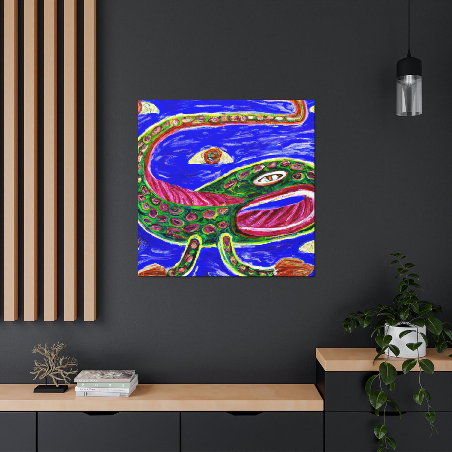 "Eels in Moonlight Shadow" - Canvas