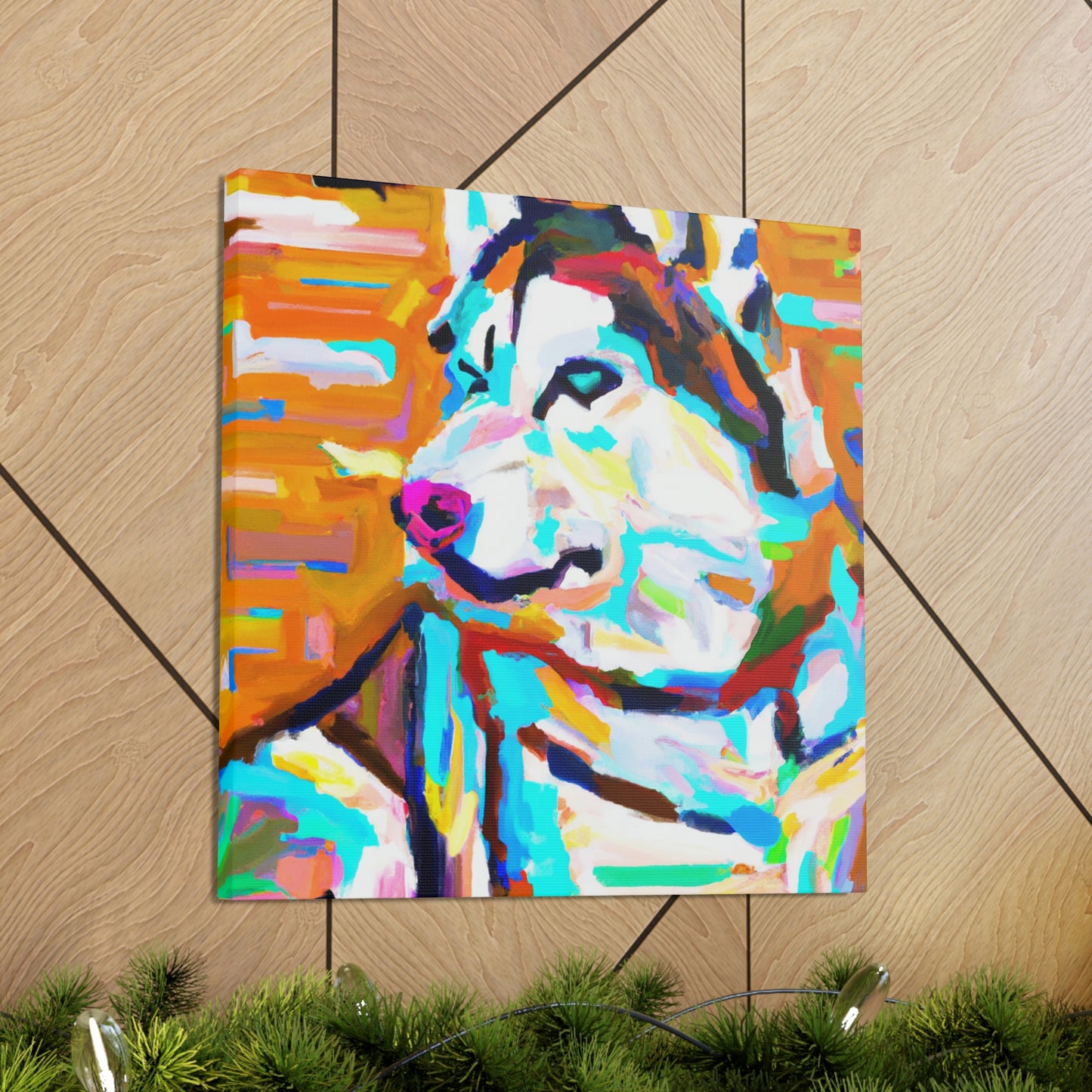 "Husky in Fauvist Colors" - Canvas