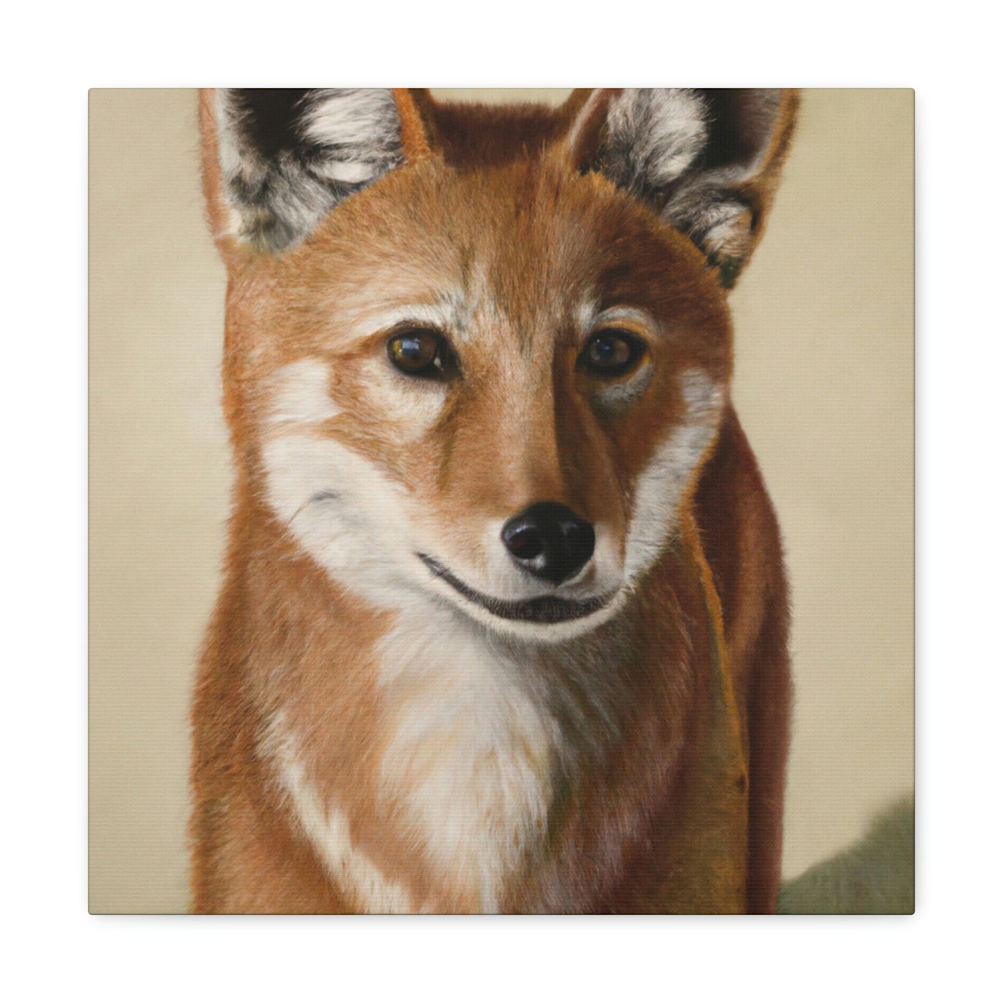 Dhole in Hyperrealism - Canvas