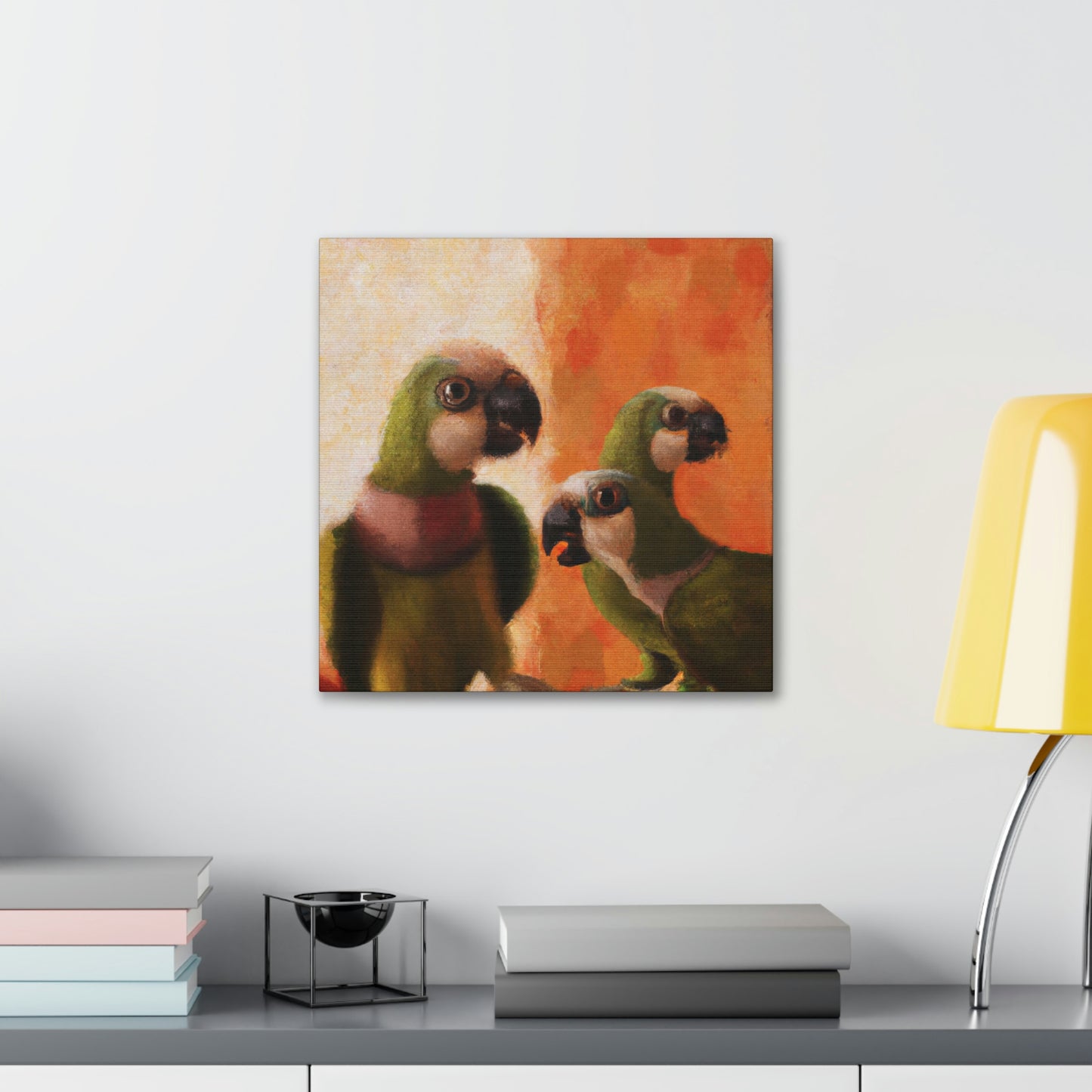 Parrots Take Flight - Canvas