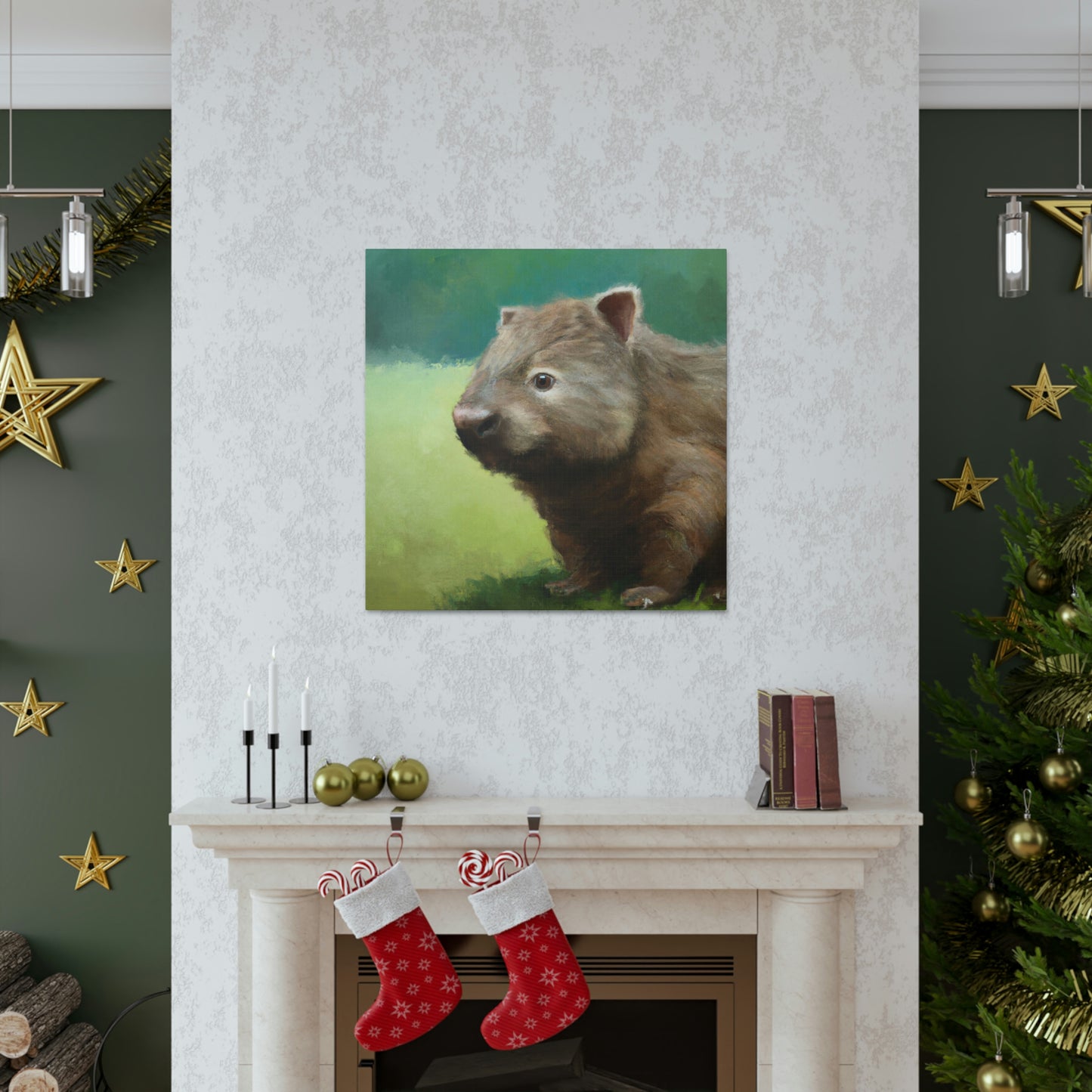 "Wombat in Landscape" - Canvas