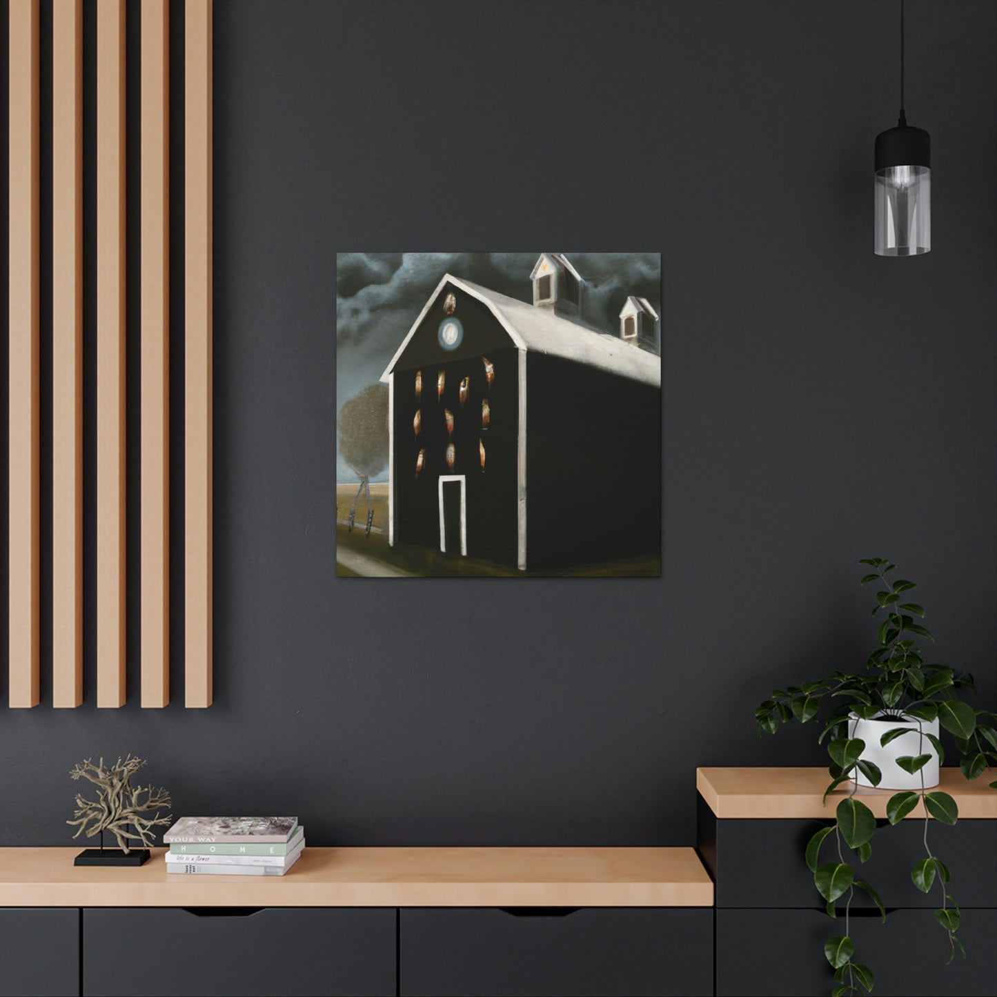 Barns in Art Deco - Canvas