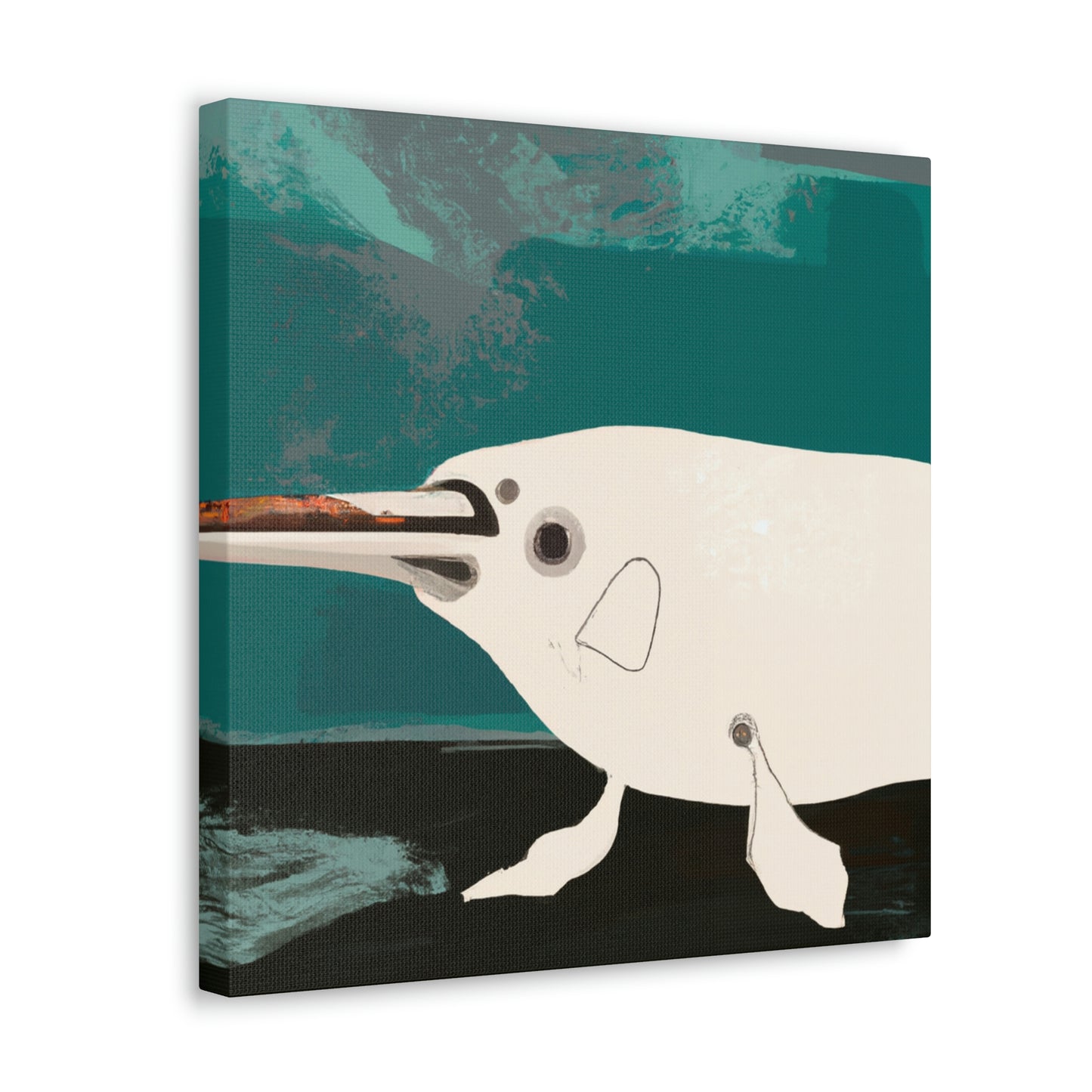 "Narwhal Dreaming Blue" - Canvas