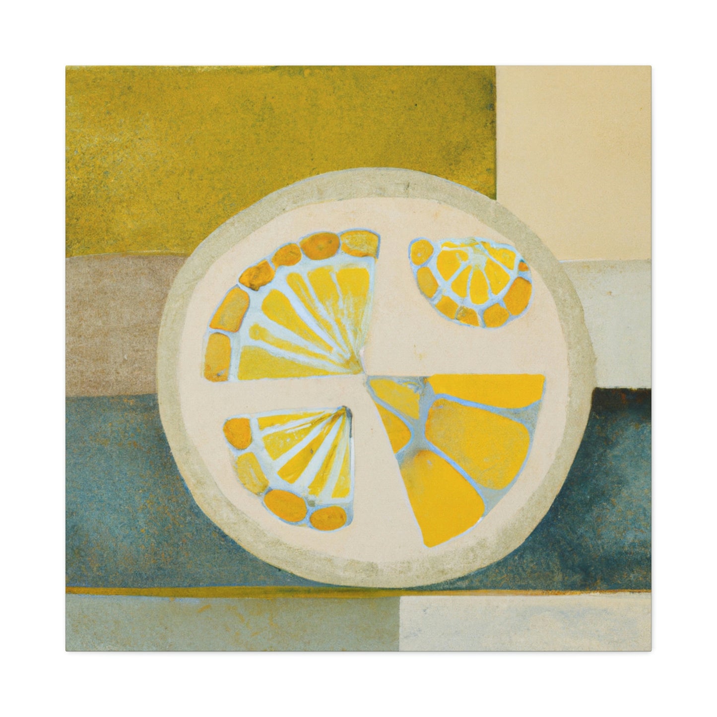 Lemons in Art Deco - Canvas