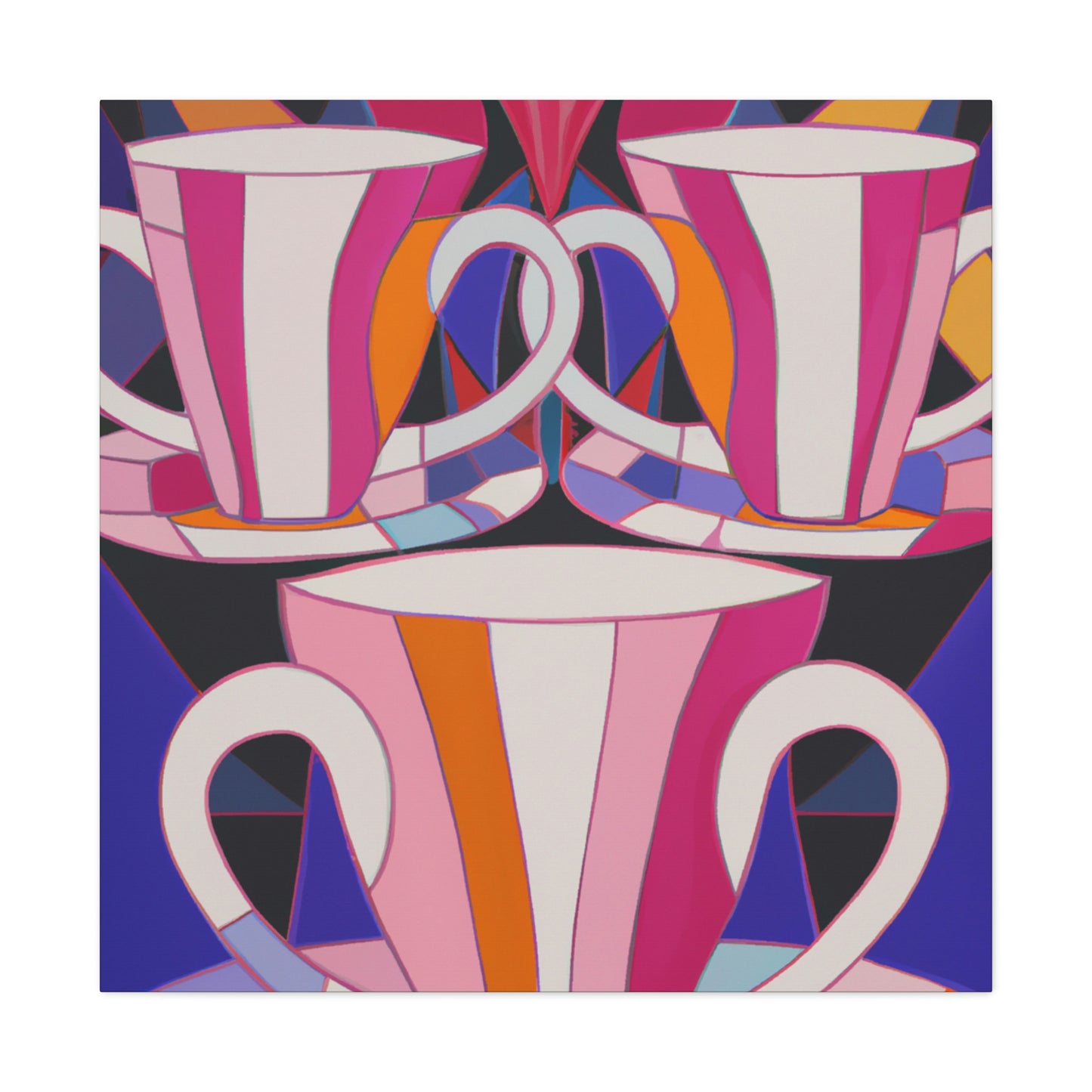 "Tea Cup Symphony" - Canvas