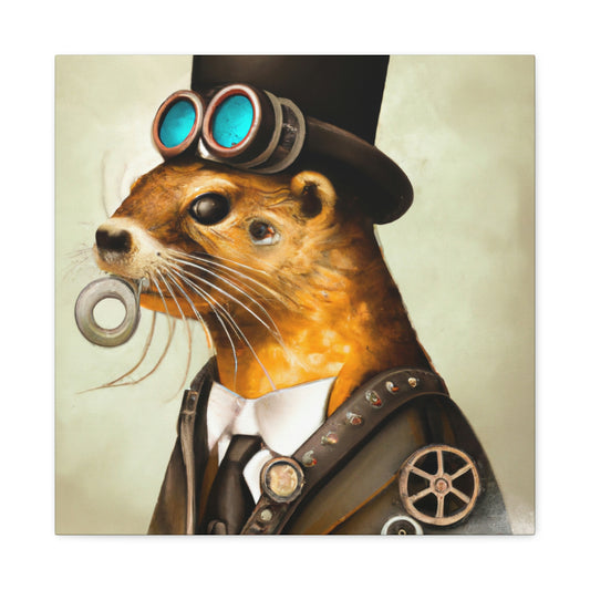 "Otter in Steampunk World" - Canvas