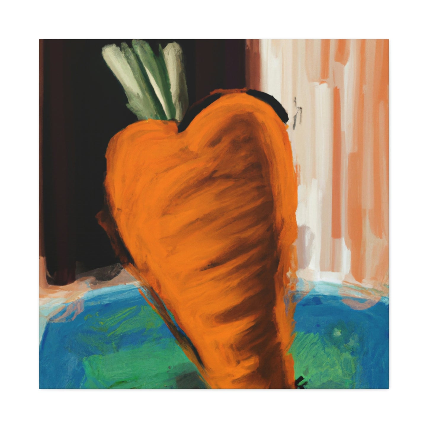 Carrot's Expressionist Glow - Canvas