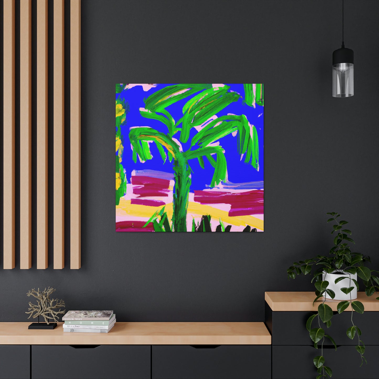 "Palm Tree Oasis Dream" - Canvas