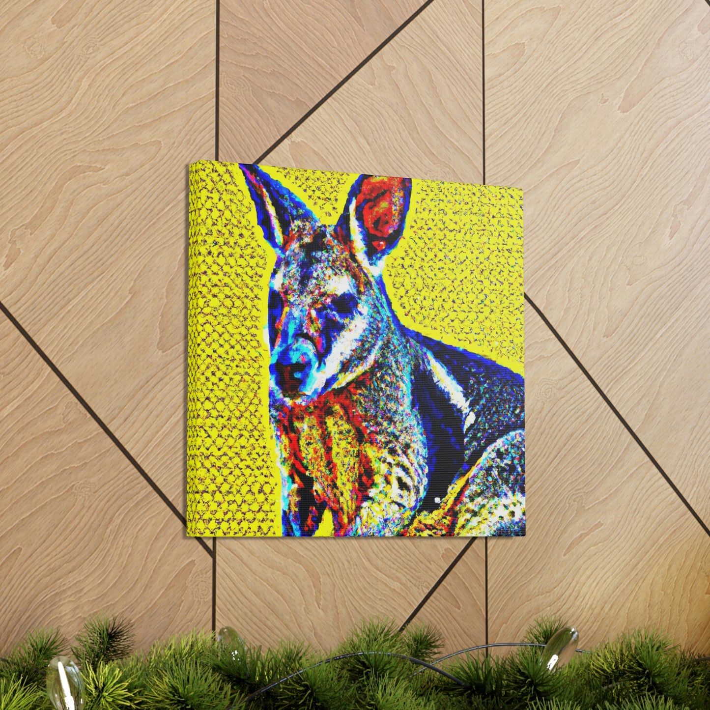 Wallaby in Pointillism - Canvas