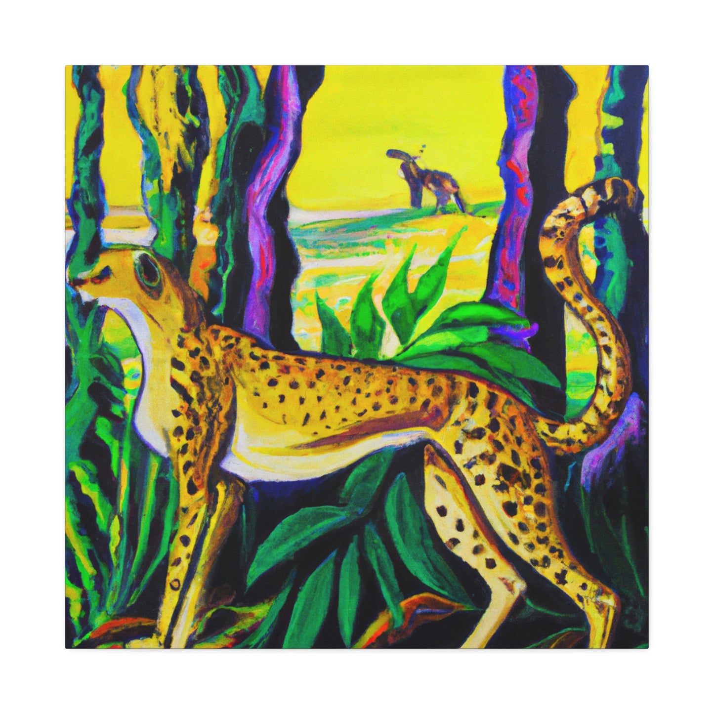 "Cheetah's Jazz Roar" - Canvas