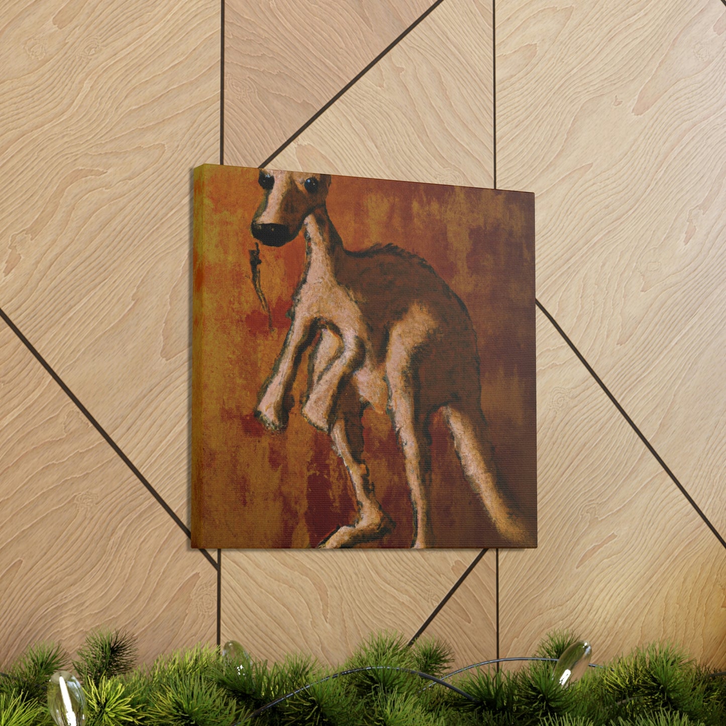 Kangaroo in Moonlight - Canvas