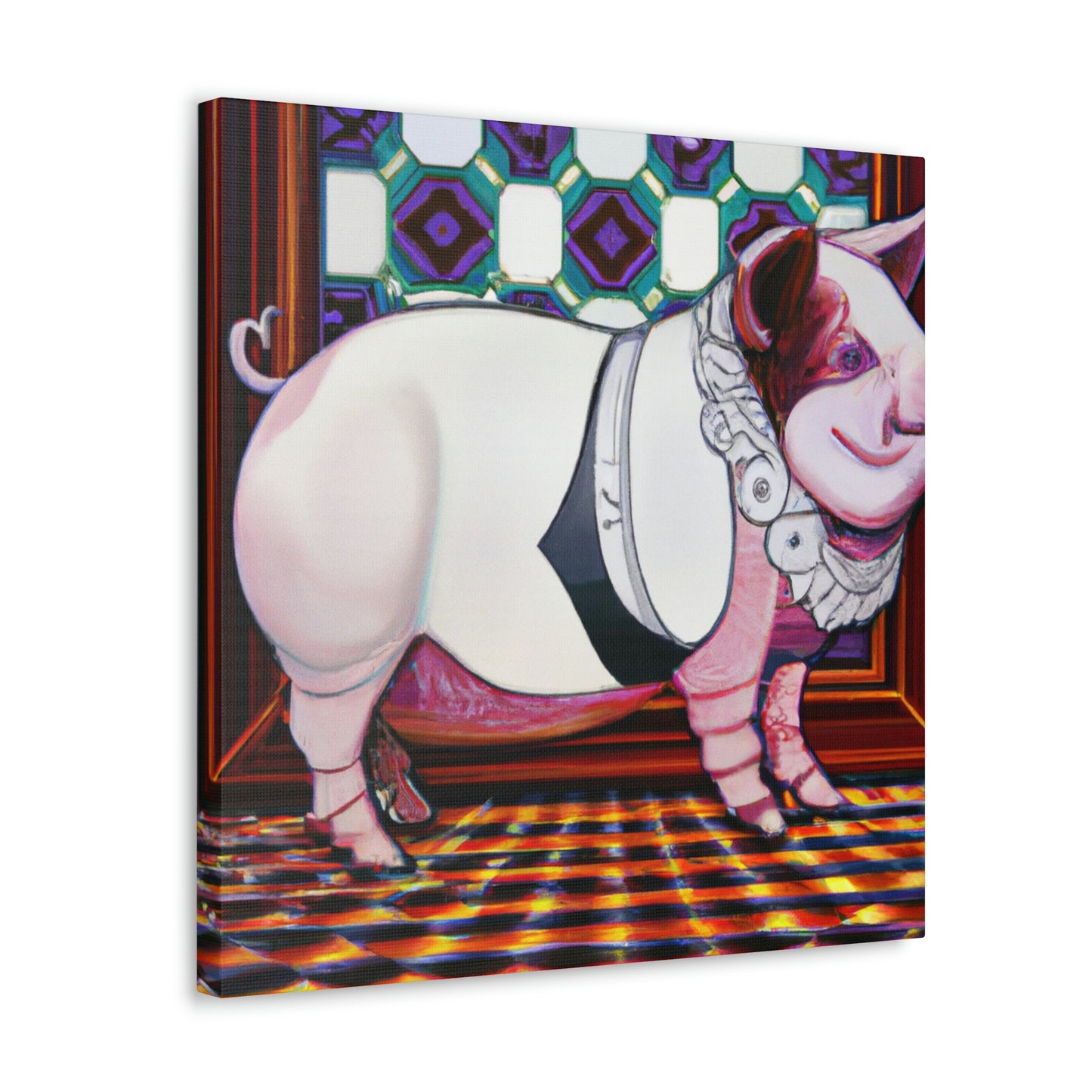 "Piggy Power Dance!" - Canvas