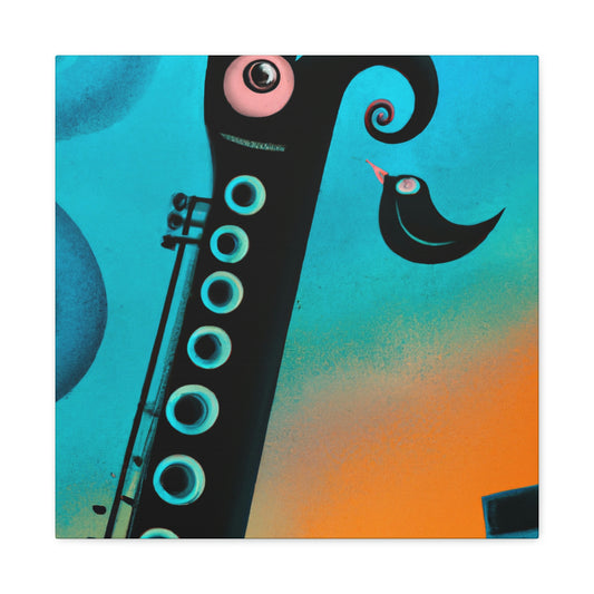 "Clarinet's Reflection Dance" - Canvas