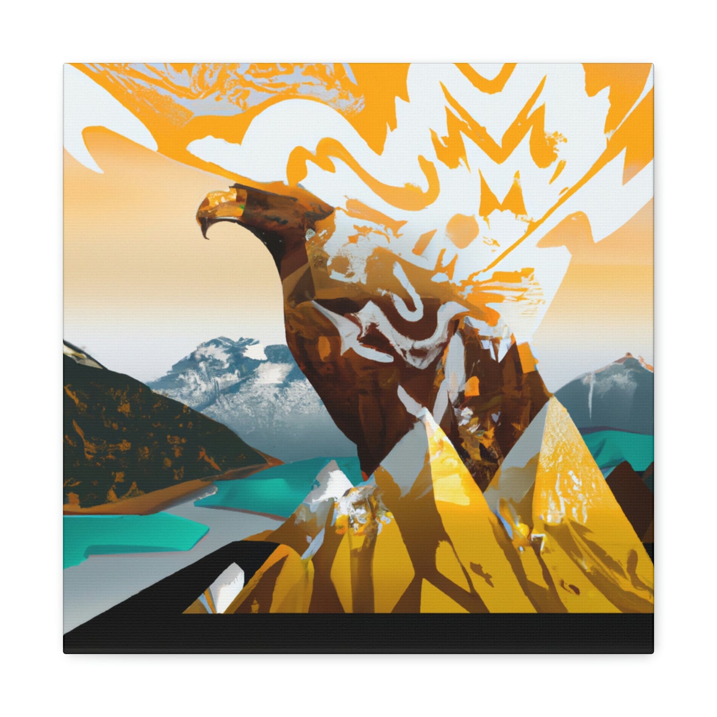 Golden Eagle Soaring High - Canvas