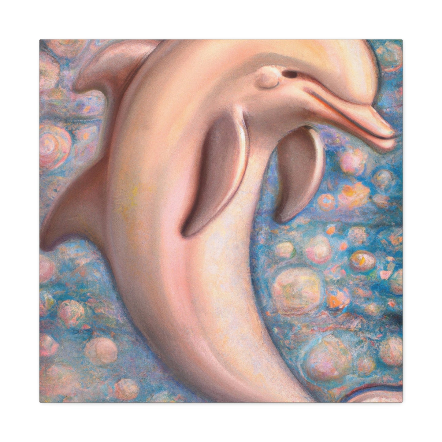 "Dolphin Dance Deco" - Canvas