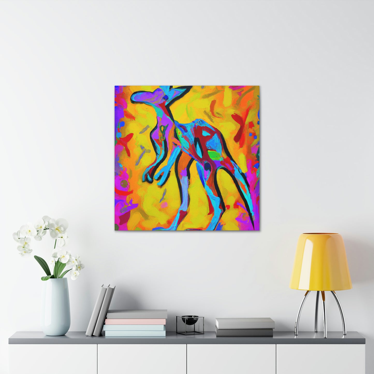 Kangaroo's Expressionist Dance - Canvas