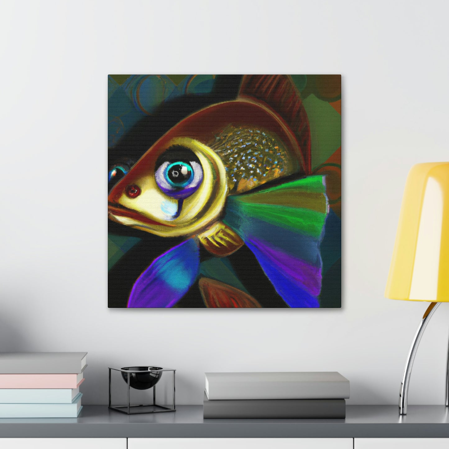 Guppy Art Deco Swirl - Canvas