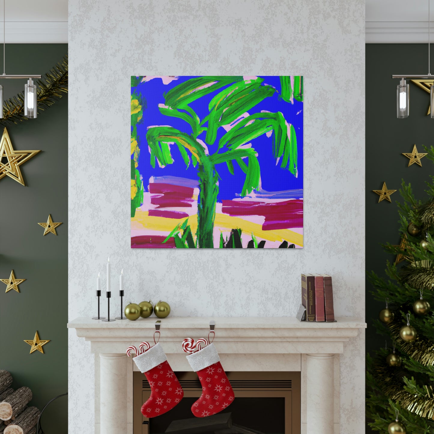 "Palm Tree Oasis Dream" - Canvas