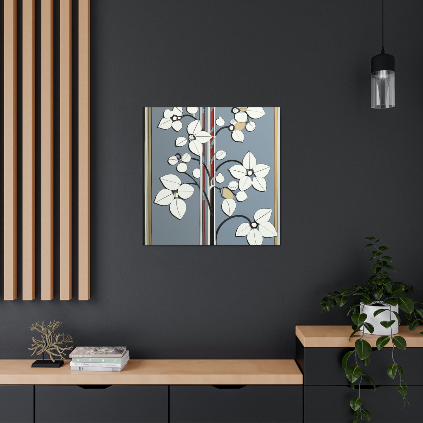 "Deco Dogwood Symphony" - Canvas