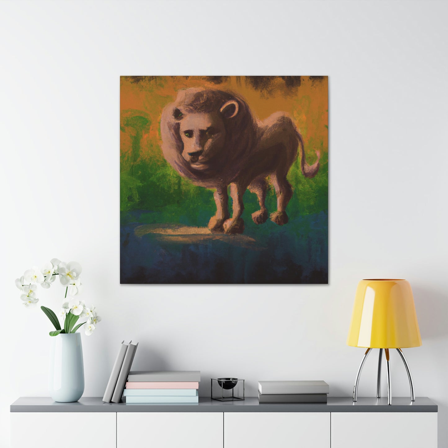 Lion in Baroque Era - Canvas