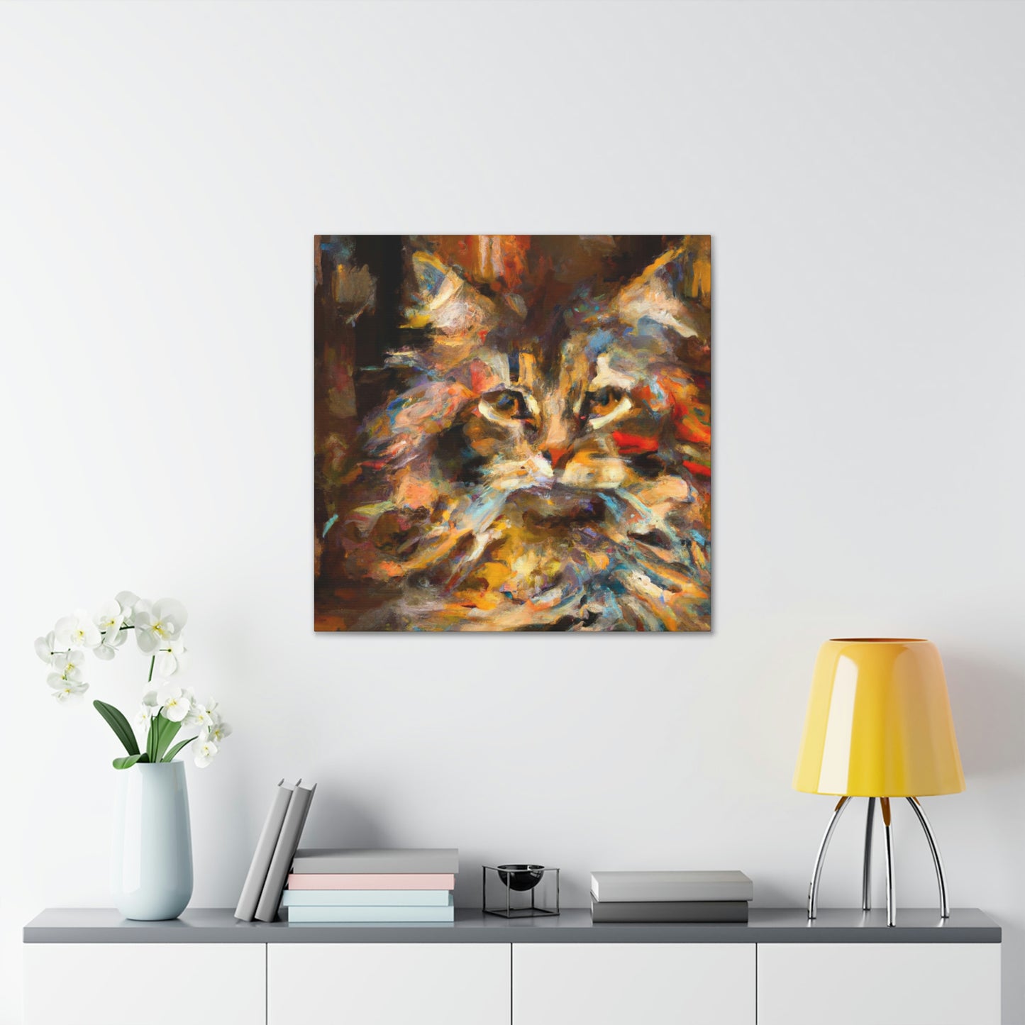 "Maine Coon Impressionism" - Canvas