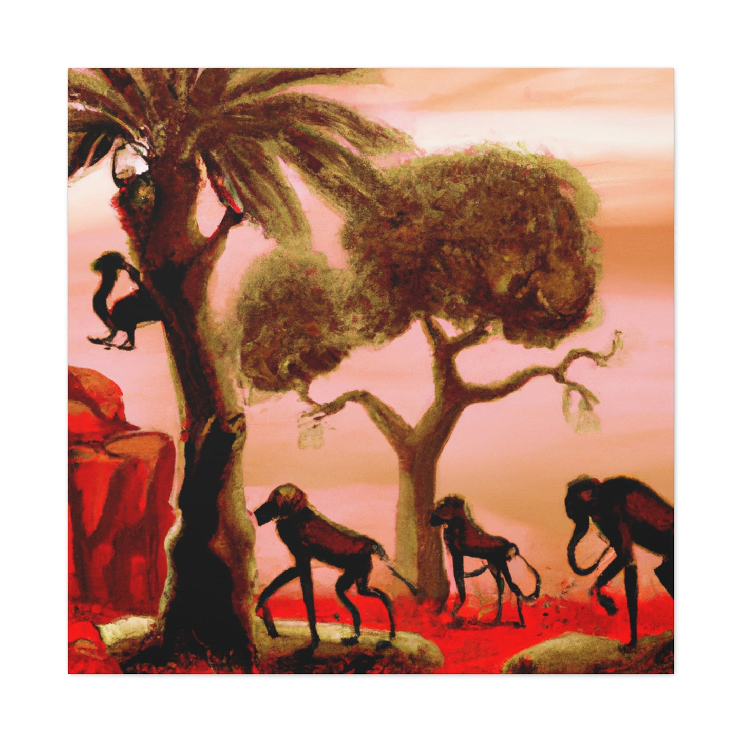 "Baboon Grandeur in Deco" - Canvas