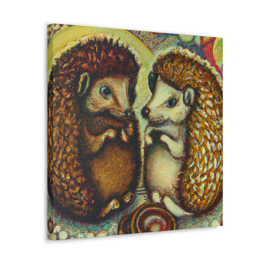 Hedgehogs in Moonlight - Canvas