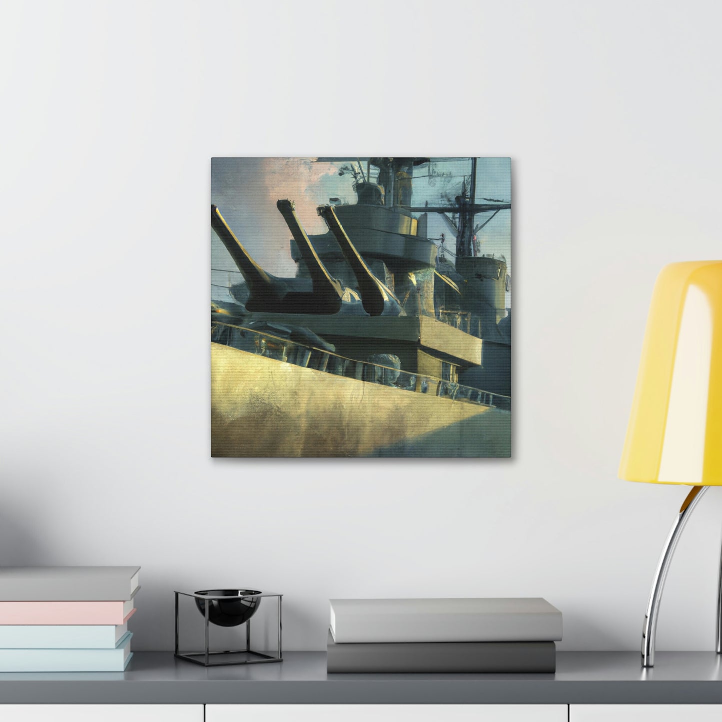 "Battleship in Fog" - Canvas