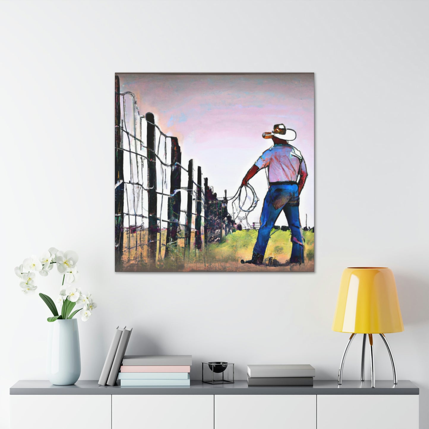 Barbed Wire Reflection - Canvas