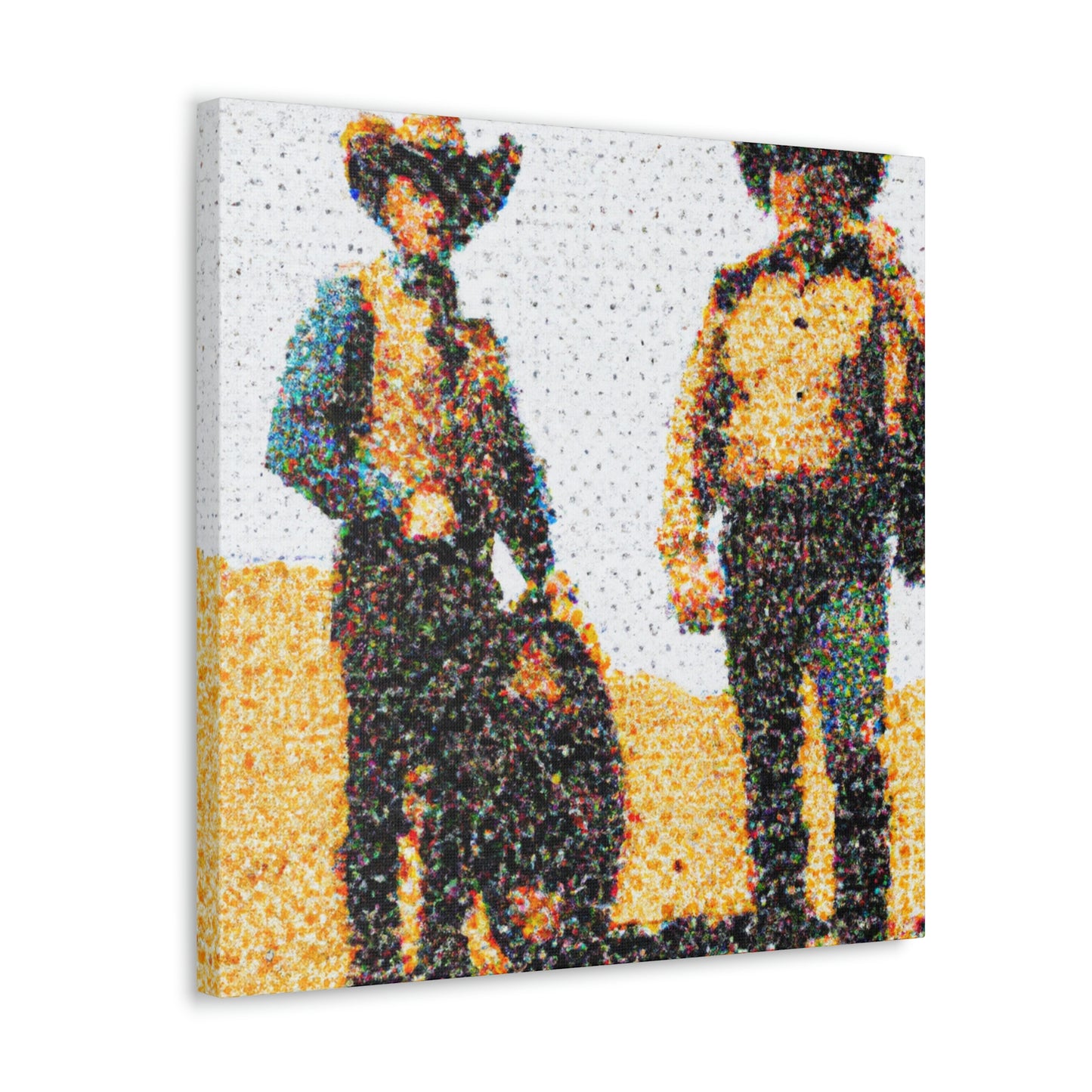 "Saloon: Pointillist Vision" - Canvas